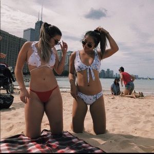 WHITE MARBLE BIKINI SET